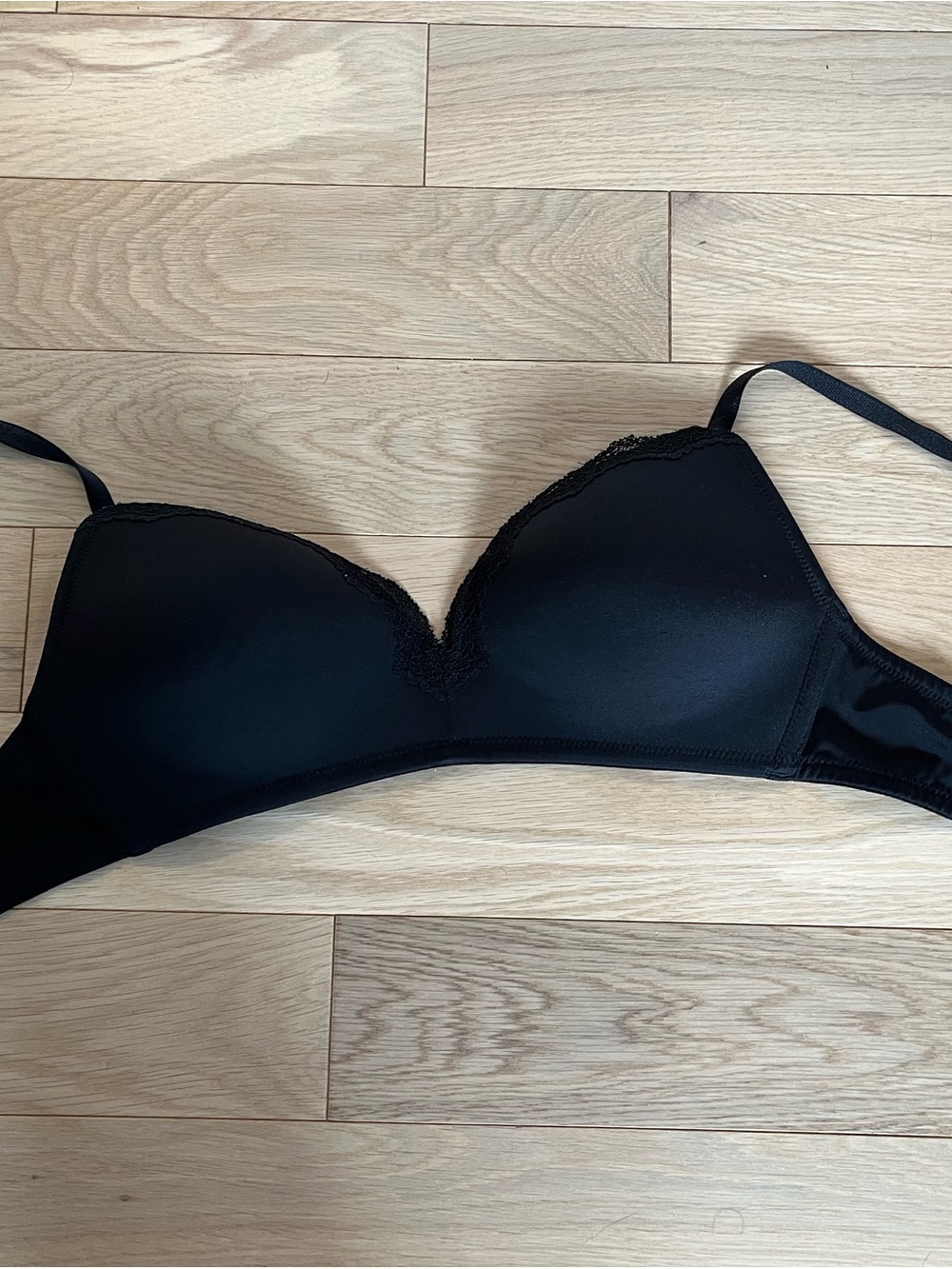 Reitmans Black Lace-Trim T-Shirt Bra Women Intimates 34B